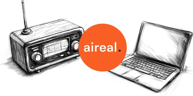 Radio and laptop